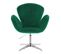 Fauteuil Salon Broox Vert En Velours 70 x 56 x 89-105 cm