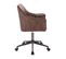 Chaise Rotative En Simili Marron