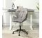 Chaise De Bureau Diamant Gris Clair En Velours