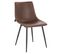 Lot De 2 Fauteuil De Table Miles Marron En Polyuréthane (48 X 52 X 82 Cm)