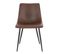 Lot De 2 Fauteuil De Table Miles Marron En Polyuréthane (48 X 52 X 82 Cm)