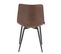 Lot De 2 Fauteuil De Table Miles Marron En Polyuréthane (48 X 52 X 82 Cm)