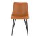 Lot De 2 Fauteuil De Table Miles Marron En Polyuréthane (48 X 52 X 82 Cm)