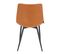 Lot De 2 Fauteuil De Table Miles Marron En Polyuréthane (48 X 52 X 82 Cm)