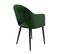 Lot De 2 Fauteuil De Table Hailey Avec Accoudoirs Vert En Métal (54 X 53 X 83 Cm)