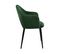 Lot De 2 Fauteuil De Table Hailey Avec Accoudoirs Vert En Métal (54 X 53 X 83 Cm)