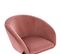 Fauteuil Cocktail Jamaique Réglable En Hauteur En Continu Rose En Velours (60 X 60 X 73-89 Cm)