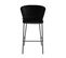 Lot De 2 Tabourets De Bar Kate Noir En Velours 54 x 44 x 102 Cm