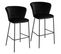 Lot De 2 Tabourets De Bar Kate Noir En Velours 54 x 44 x 102 Cm