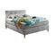 BOXSPRING lit complet MISSOURI gris clair 140x200 cm