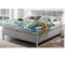 Lit boxspring 140x200 cm avec matelas et sommier MISSOURI gris clair