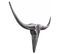 Bull Antlers Décoration Murale 74cm Sud Large Aluminium En Aluminium Bois De Mur D'argent