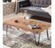 Table Basse Bois Massif Métal 115x40x60 cm Table D'appoint Table De Salon