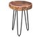 Table D'appoint Bois Massif 35x46x35cm Bout De Canapé Table De Salon