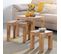 Tables Gigogne Bois Massif Table D'appoint Lot De 3 Table Basse Ensemble