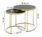 Table Gigogne Lot De 2 Verre / Métal Table Basse Rond Table D'appoint