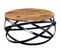 Table Basse Bois Massif Métal 60x30x60 cm Table D'appoint Table De Salon