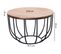 Table Basse Bois Massif Métal 60x39x60 Cm Table D'appoint Table De Salon