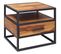 Table De Chevet Bois Massif Métal 50x45x45 Cm Table Nuit Table D'appoint