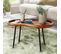 Table Basse Bois Massif Sheesham / Métal Table D'appoint Table De Salon