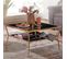 Design Table Basse En Verre Table De Salon Noire Table D'appoint Dorée 70x70