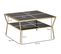 Design Table Basse En Verre Table De Salon Noire Table D'appoint Dorée 70x70