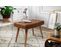 Ottoman 67x47x39 Cm Tabouret Cuir Bois Massif Ottoman Pouf Cuir