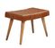 Ottoman 67x47x39 Cm Tabouret Cuir Bois Massif Ottoman Pouf Cuir