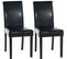 Lot De 2 Chaises De Salle À Manger Ina Similicuir Avec Pieds En Bois Noir /noir