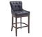 Tabouret De Bar Lakewood Antique-foncé Cuir Véritable Noir