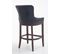 Tabouret De Bar Lakewood Antique-foncé Cuir Véritable Noir