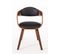 Chaise Retro Kingston En Similicuir Noyer / Noir