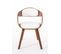 Chaise Retro Kingston En Similicuir Noyer / Blanc