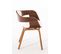 Chaise Retro Kingston En Similicuir Noyer / Blanc