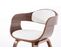 Chaise Retro Kingston En Similicuir Noyer / Blanc