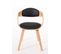 Chaise Retro Kingston En Similicuir Nature / Noir