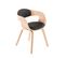 Chaise Retro Kingston En Similicuir Nature / Noir