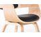 Chaise Retro Kingston En Similicuir Nature / Noir