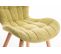 Chaise De Salle À Manger Elda Tissu Nature Vert Clair