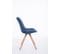 Chaise Toulouse Tissu Pieds Ronds Bleu/nature