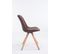 Chaise Toulouse Tissu Pieds Ronds Marron/nature