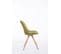 Chaise Toulouse Tissu Pieds Ronds Vert/nature