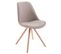 Chaise Toulouse Tissu Pieds Ronds Taupe/nature