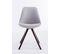 Chaise Toulouse Tissu Pieds Ronds Gris/cappuccino