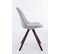 Chaise Toulouse Tissu Pieds Ronds Gris/cappuccino