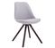 Chaise Toulouse Tissu Pieds Ronds Gris/cappuccino