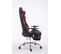 Fauteuil De Bureau Racing Limit Tissu Avec Ou Sans Repose-pieds Noir / Rouge/avec Repose-pieds