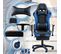 Fauteuil De Bureau Turbo Xl En Similicuir Noir / Bleu/similicuir