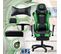 Fauteuil De Bureau Turbo Xl En Similicuir Noir / Vert/similicuir