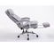 Fauteuil De Bureau Troy En Tissu Avec Repose-pieds Gris